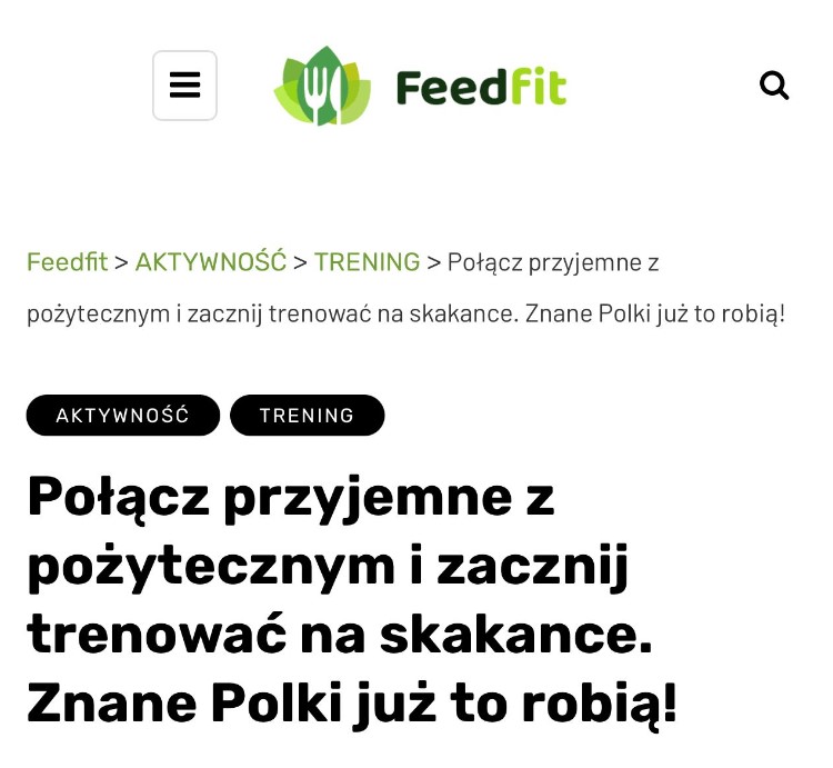 martaskakanka w artykule FeedFit o treningu ze skakanką